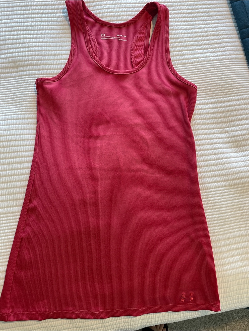 Under Armour Rose Pink Ribbed Racerback Tank - Small NWOT
